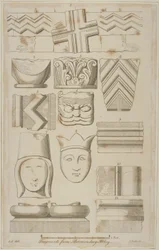 Fragmente von Steinschnitzereien aus der Abtei St. Saviour in Bermondsey